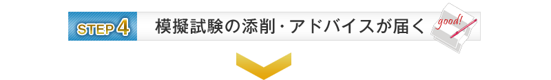 【STEP4】模擬試験の添削・アドバイスが届く